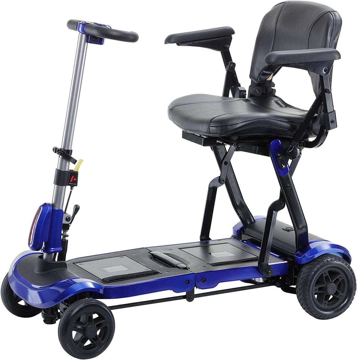 Drive FLEX ZooMe Ultra Compact Folding Travel 4 Wheel Scooter-Blue