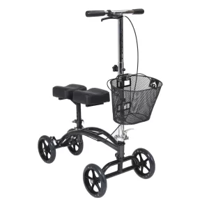 drive medical dual pad steerable knee walker with basket