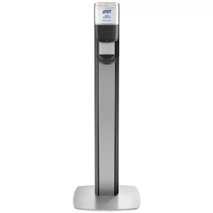 Purell® 7316-DS-SLV Messenger™ ES6 1200 mL Graphite Automatic Hand Sanitizer Dispenser with Graphite Panel Floor Stand